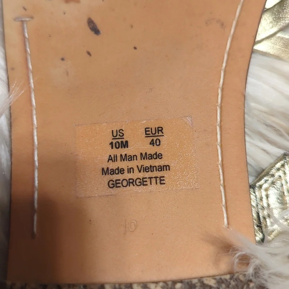 Sam Edelman Gold strappy sandals 10M - Picture 5 of 5